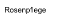 Rosenpflege