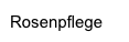 Rosenpflege